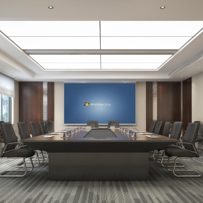 现代会议室3D模型下载